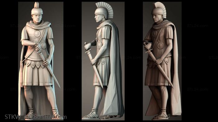 The leader is drawing the sword 3d STL model