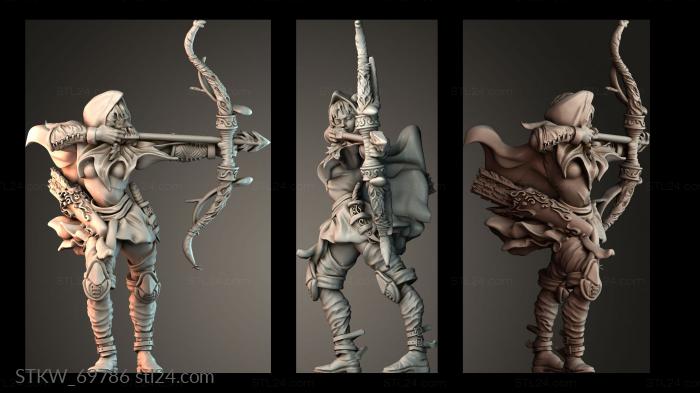Woman Bandit Archer 3d STL model