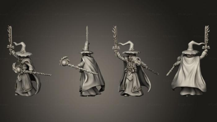 Military figurines (Gray Wizard Flame Sword, STKW_6979) 3D models for cnc