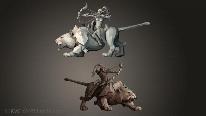 Military figurines (Priestess of the Moon, STKW_69793) 3D models for cnc