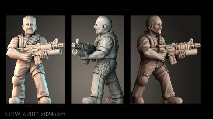 Military figurines (BLACK OPS GUY Men, STKW_69811) 3D models for cnc