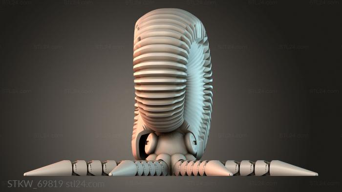 Military figurines (Stylized Octopus Sculpture, STKW_69819) 3D models for cnc