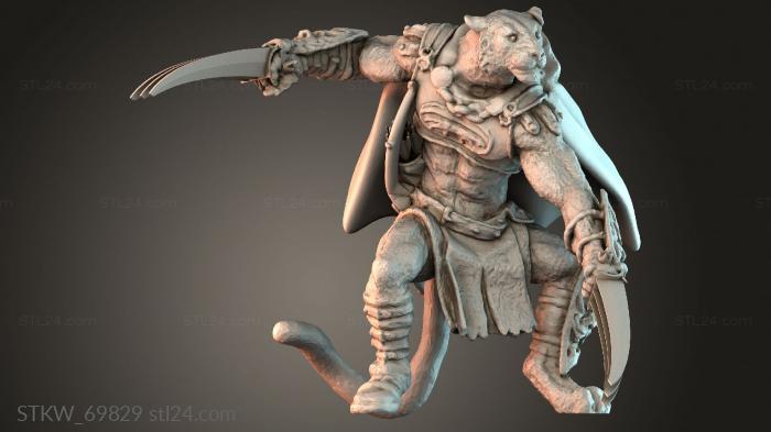 Military figurines (Tabaxi ranger, STKW_69829) 3D models for cnc