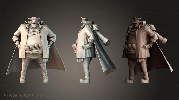 Military figurines (Black Beard, STKW_69839) 3D models for cnc