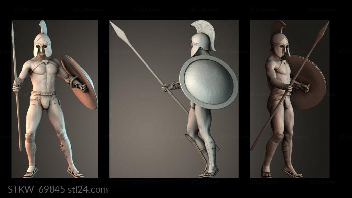 Man spartan with spear