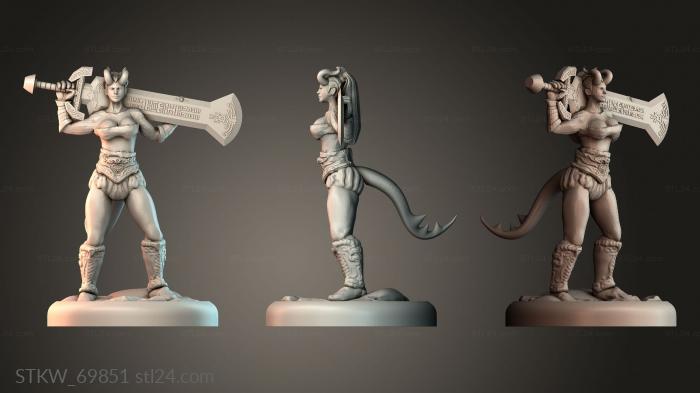 Woman Tiefling Barbarian