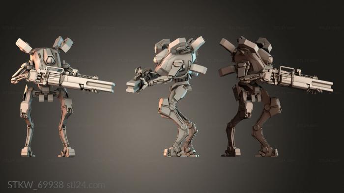 Military figurines (Battle Robot Design, STKW_69938) 3D models for cnc