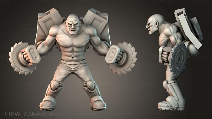 Military figurines (Mr Saws, STKW_70054) 3D models for cnc