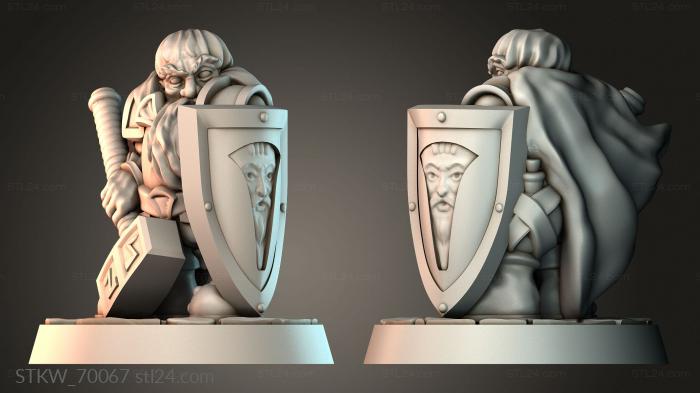 Dwarf paladin viking warrior man