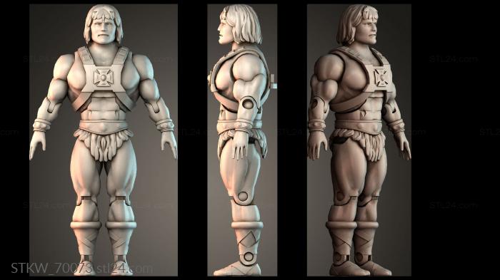 Military figurines (Heroic Action Figure, STKW_70073) 3D models for cnc