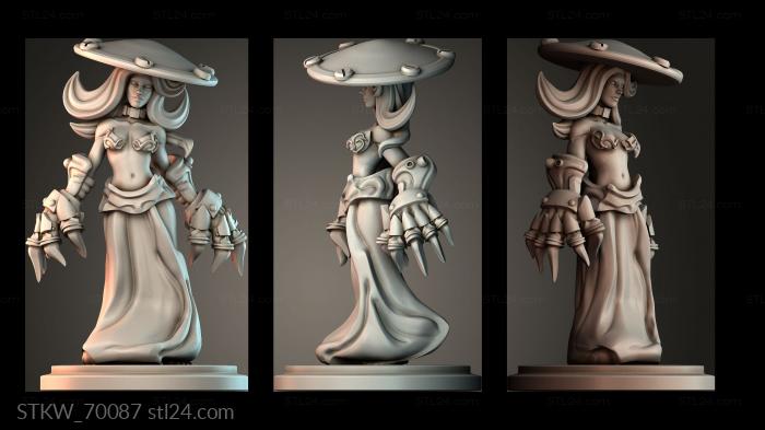 Female warrior in the game