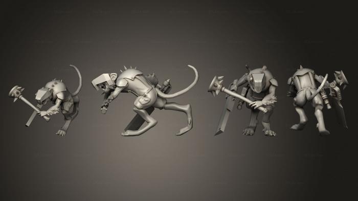 Military figurines (Great Rat 10, STKW_7009) 3D models for cnc