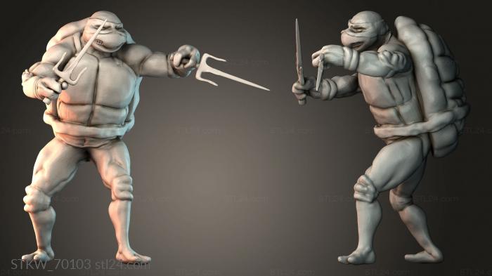 Military figurines (Ninja Turtles - Raph, STKW_70103) 3D models for cnc