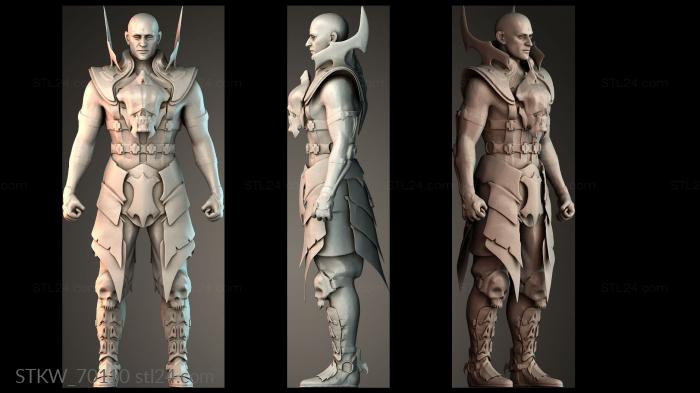 Military figurines (Warrior - man, STKW_70110) 3D models for cnc
