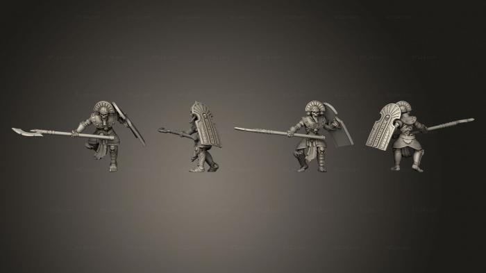Military figurines (Guard 2 Spear, STKW_7076) 3D models for cnc