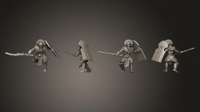 Military figurines (Guard 2 Sword, STKW_7077) 3D models for cnc