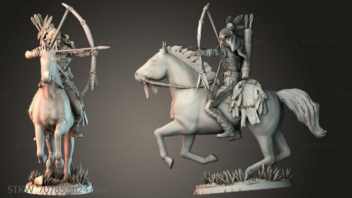 Native Fantasy Archer on Horseback