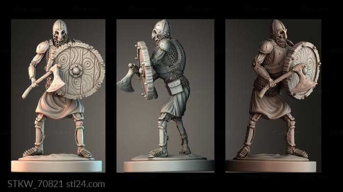 Military figurines (Skeleton - Heavy Infantry, STKW_70821) 3D models for cnc