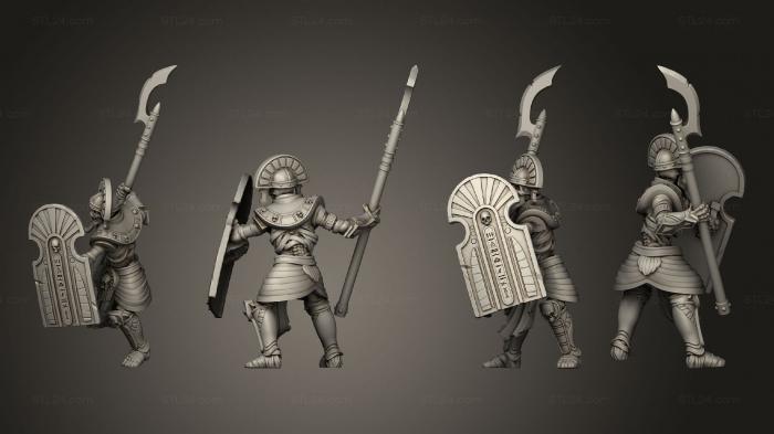 Military figurines (Guard 5 Spear, STKW_7084) 3D models for cnc
