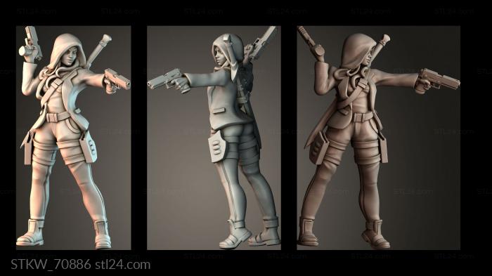 Military figurines (Female Modern Mage, STKW_70886) 3D models for cnc