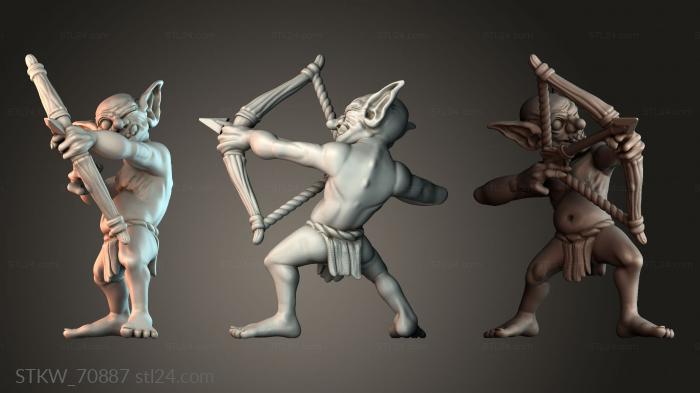 Military figurines (Goblin Archer, STKW_70887) 3D models for cnc