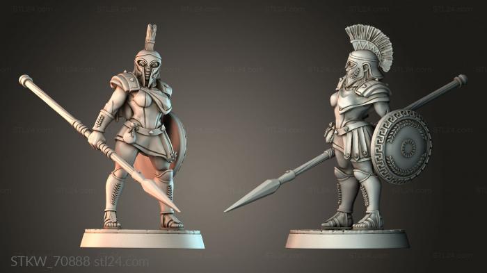 Military figurines (Sample Spartan, STKW_70888) 3D models for cnc