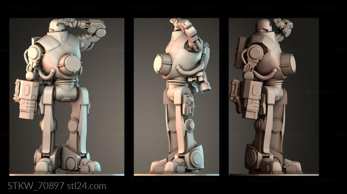 Saluting Robot Figure