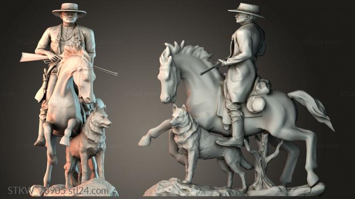 Sheriff on horse with dog