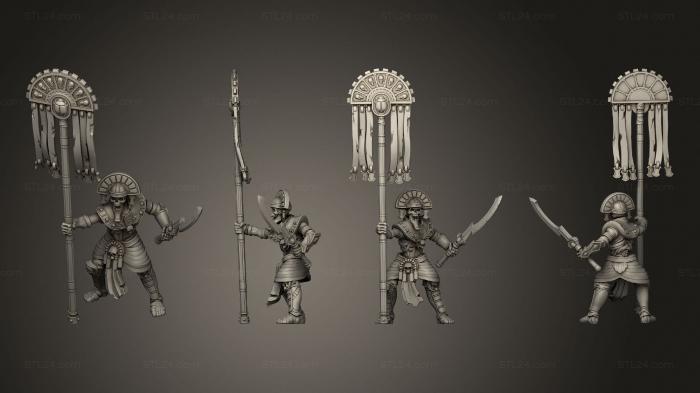Military figurines (Guard 8 Banner, STKW_7091) 3D models for cnc
