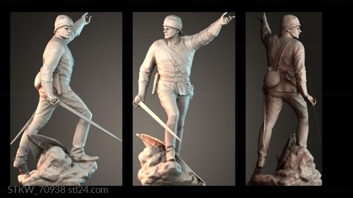 Military figurines (General William Earle statue, STKW_70938) 3D models for cnc