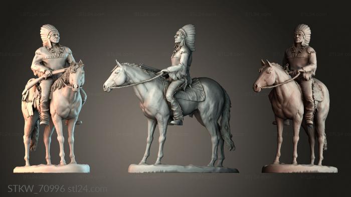 Native American Chief On Horseback