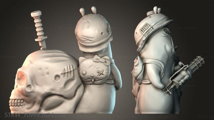 Military figurines (Warrior snail, STKW_70999) 3D models for cnc