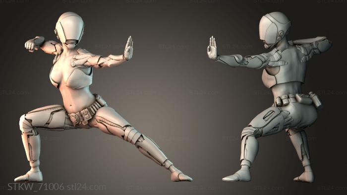 Female cyberpunk warrior