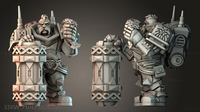 Military figurines (Dwarf Prospector, STKW_71017) 3D models for cnc