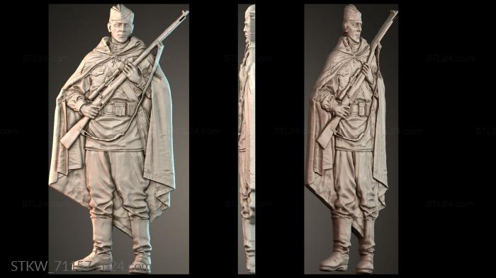 Military figurines (Soldier, STKW_71157) 3D models for cnc