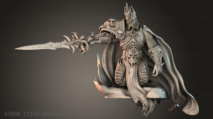 Military figurines (Lich King Frozen Throne Statue, STKW_71159) 3D models for cnc