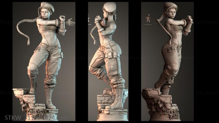 Military figurines (Cammy Street Fighter Statue, STKW_71162) 3D models for cnc