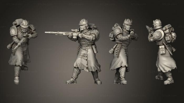 Military figurines (Guardsmen 2 Cult Guard, STKW_7139) 3D models for cnc