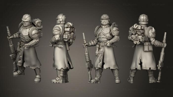 Military figurines (Guardsmen 3 Cult Guard, STKW_7140) 3D models for cnc