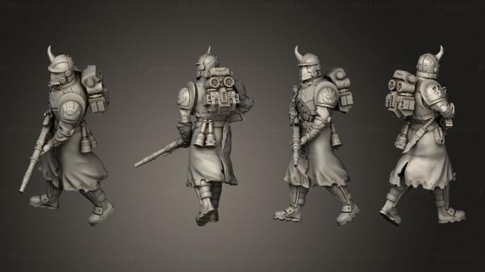 Military figurines (Guardsmen 5 Cult Guard, STKW_7142) 3D models for cnc
