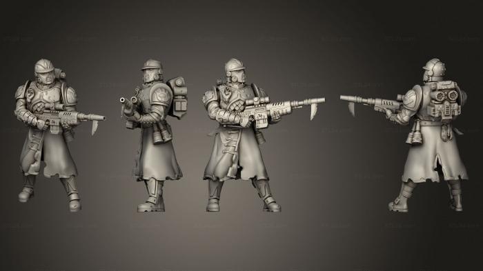 Military figurines (Guardsmen Heavy Blaster Rifles 02, STKW_7144) 3D models for cnc
