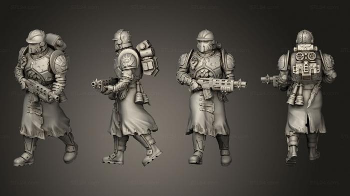 Military figurines (Guardsmen Shotguns 1 Cult Guard, STKW_7148) 3D models for cnc
