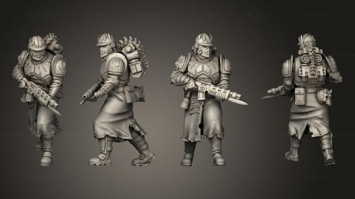 Military figurines (Guardsmen Shotguns 3 Cult Guard, STKW_7150) 3D models for cnc