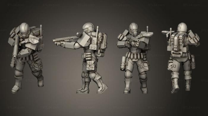 Military figurines (guardsmen, STKW_7153) 3D models for cnc