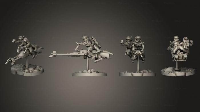 Military figurines (GUERRILLA BIKERS 02, STKW_7161) 3D models for cnc