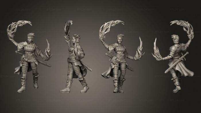 Military figurines (Guild Mage Fire Magic, STKW_7163) 3D models for cnc