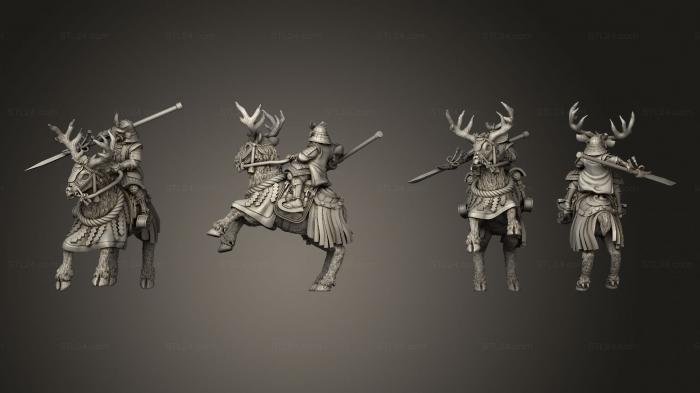 Military figurines (habiki cavalry 01, STKW_7228) 3D models for cnc