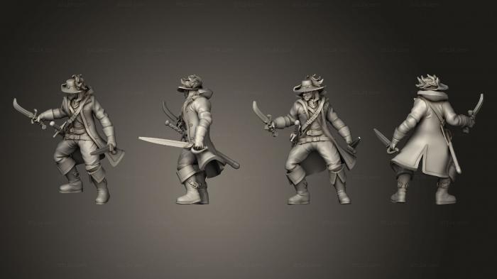 Military figurines (Half Orc Gunslinger 2, STKW_7266) 3D models for cnc