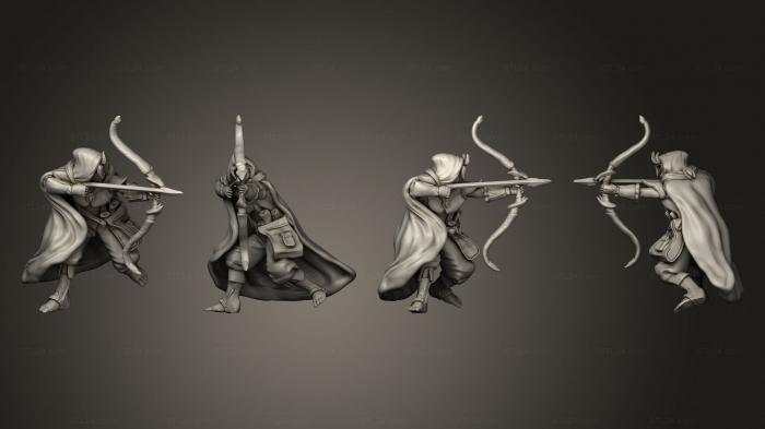 Military figurines (Halfling Rogue Bow Arrow, STKW_7274) 3D models for cnc