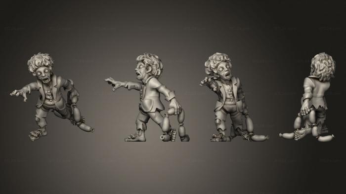 Military figurines (Halfling Zombie, STKW_7277) 3D models for cnc